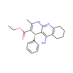 CCOC(=O)C1=C(C)Nc2nc3c(c(N)c2[C@@H]1c1ccccc1)CCCC3 ZINC000035079571