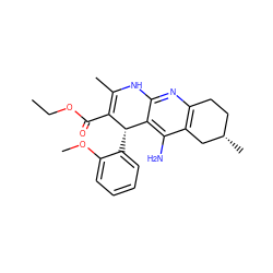 CCOC(=O)C1=C(C)Nc2nc3c(c(N)c2[C@@H]1c1ccccc1OC)C[C@@H](C)CC3 ZINC000206149571