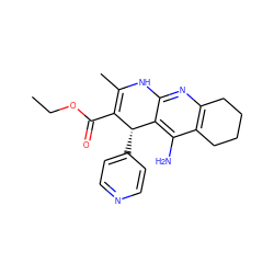 CCOC(=O)C1=C(C)Nc2nc3c(c(N)c2[C@@H]1c1ccncc1)CCCC3 ZINC000045506751