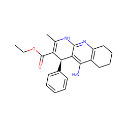 CCOC(=O)C1=C(C)Nc2nc3c(c(N)c2[C@H]1c1ccccc1)CCCC3 ZINC000035079573