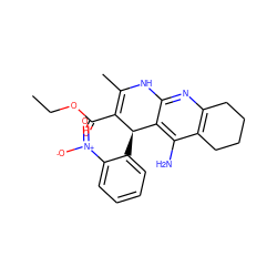 CCOC(=O)C1=C(C)Nc2nc3c(c(N)c2[C@H]1c1ccccc1[N+](=O)[O-])CCCC3 ZINC000035079577