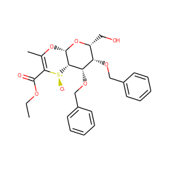 CCOC(=O)C1=C(C)O[C@@H]2O[C@H](CO)[C@H](OCc3ccccc3)[C@H](OCc3ccccc3)[C@@H]2[S@@+]1[O-] ZINC000253633794