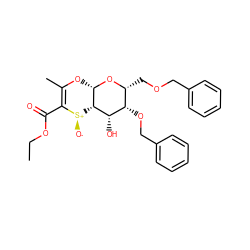 CCOC(=O)C1=C(C)O[C@@H]2O[C@H](COCc3ccccc3)[C@H](OCc3ccccc3)[C@H](O)[C@@H]2[S@@+]1[O-] ZINC000253770387