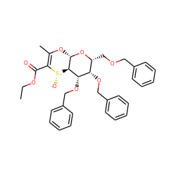 CCOC(=O)C1=C(C)O[C@@H]2O[C@H](COCc3ccccc3)[C@H](OCc3ccccc3)[C@H](OCc3ccccc3)[C@H]2[S@+]1[O-] ZINC000253693942