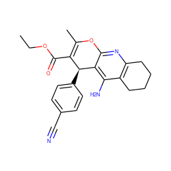 CCOC(=O)C1=C(C)Oc2nc3c(c(N)c2[C@H]1c1ccc(C#N)cc1)CCCC3 ZINC000013837578