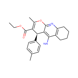 CCOC(=O)C1=C(C)Oc2nc3c(c(N)c2[C@H]1c1ccc(C)cc1)CCCC3 ZINC000013837571