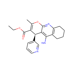 CCOC(=O)C1=C(C)Oc2nc3c(c(N)c2[C@H]1c1cccnc1)CCCC3 ZINC000028968801