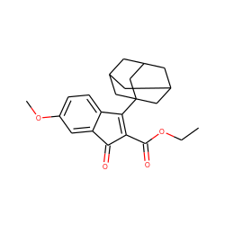 CCOC(=O)C1=C(C23CC4CC(CC(C4)C2)C3)c2ccc(OC)cc2C1=O ZINC000036472822