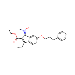 CCOC(=O)C1=C(CC)c2ccc(OCCCc3ccccc3)cc2/C1=[N+](/C)[O-] ZINC000028955939