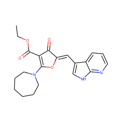 CCOC(=O)C1=C(N2CCCCCC2)O/C(=C\c2c[nH]c3ncccc23)C1=O ZINC000169702589