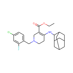 CCOC(=O)C1=C(NC2C3CC4CC(C3)CC2C4)CCN(Cc2ccc(Cl)cc2F)C1 ZINC000040893314