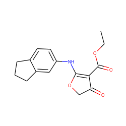 CCOC(=O)C1=C(Nc2ccc3c(c2)CCC3)OCC1=O ZINC000101701014