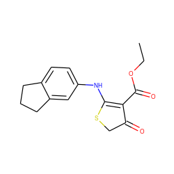 CCOC(=O)C1=C(Nc2ccc3c(c2)CCC3)SCC1=O ZINC000101701182