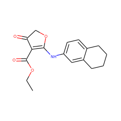 CCOC(=O)C1=C(Nc2ccc3c(c2)CCCC3)OCC1=O ZINC000101701021