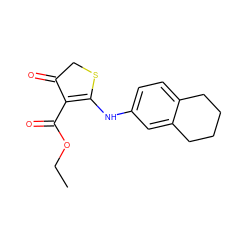 CCOC(=O)C1=C(Nc2ccc3c(c2)CCCC3)SCC1=O ZINC000101701196