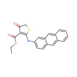 CCOC(=O)C1=C(Nc2ccc3cc4ccccc4cc3c2)SCC1=O ZINC000101701178