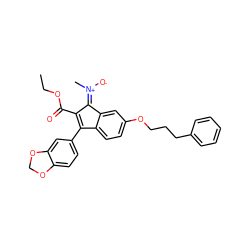 CCOC(=O)C1=C(c2ccc3c(c2)OCO3)c2ccc(OCCCc3ccccc3)cc2/C1=[N+](/C)[O-] ZINC000101141156