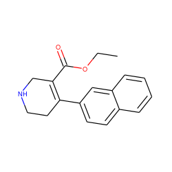 CCOC(=O)C1=C(c2ccc3ccccc3c2)CCNC1 ZINC000028714341