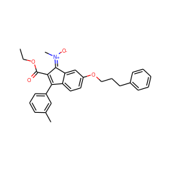 CCOC(=O)C1=C(c2cccc(C)c2)c2ccc(OCCCc3ccccc3)cc2/C1=[N+](/C)[O-] ZINC000101118949