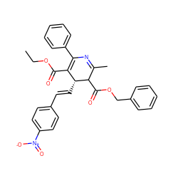 CCOC(=O)C1=C(c2ccccc2)N=C(C)C(C(=O)OCc2ccccc2)[C@@H]1/C=C/c1ccc([N+](=O)[O-])cc1 ZINC000027524697