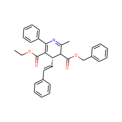 CCOC(=O)C1=C(c2ccccc2)N=C(C)C(C(=O)OCc2ccccc2)[C@@H]1/C=C/c1ccccc1 ZINC000027523831