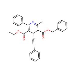 CCOC(=O)C1=C(c2ccccc2)N=C(C)C(C(=O)OCc2ccccc2)[C@@H]1C#Cc1ccccc1 ZINC000026578247