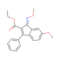 CCOC(=O)C1=C(c2ccccc2)c2ccc(OC)cc2/C1=N\OC ZINC000028955847