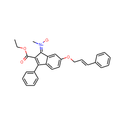 CCOC(=O)C1=C(c2ccccc2)c2ccc(OC/C=C/c3ccccc3)cc2/C1=[N+](/C)[O-] ZINC000101141136