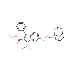 CCOC(=O)C1=C(c2ccccc2)c2ccc(OCCC34CC5CC(CC(C5)C3)C4)cc2/C1=[N+](/C)[O-] ZINC000101123912