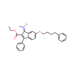 CCOC(=O)C1=C(c2ccccc2)c2ccc(OCCCCc3ccccc3)cc2/C1=[N+](/C)[O-] ZINC000101141143