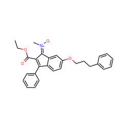 CCOC(=O)C1=C(c2ccccc2)c2ccc(OCCCc3ccccc3)cc2/C1=[N+](/C)[O-] ZINC000101124080