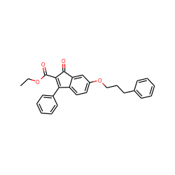 CCOC(=O)C1=C(c2ccccc2)c2ccc(OCCCc3ccccc3)cc2C1=O ZINC000036472962