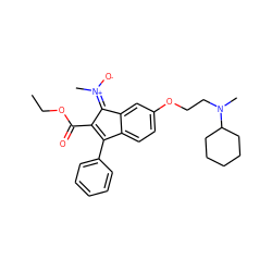 CCOC(=O)C1=C(c2ccccc2)c2ccc(OCCN(C)C3CCCCC3)cc2/C1=[N+](/C)[O-] ZINC000101141158