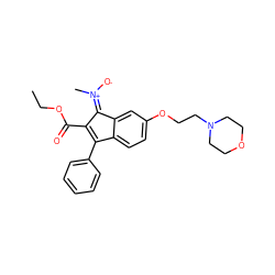 CCOC(=O)C1=C(c2ccccc2)c2ccc(OCCN3CCOCC3)cc2/C1=[N+](/C)[O-] ZINC000101119859