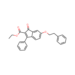 CCOC(=O)C1=C(c2ccccc2)c2ccc(OCCc3ccccc3)cc2C1=O ZINC000036472961