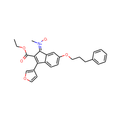 CCOC(=O)C1=C(c2ccoc2)c2ccc(OCCCc3ccccc3)cc2/C1=[N+](/C)[O-] ZINC000101118198