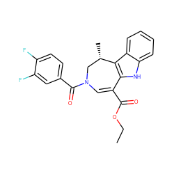 CCOC(=O)C1=CN(C(=O)c2ccc(F)c(F)c2)C[C@H](C)c2c1[nH]c1ccccc21 ZINC000034167927