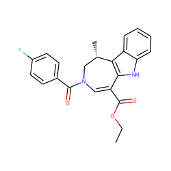 CCOC(=O)C1=CN(C(=O)c2ccc(F)cc2)C[C@H](C)c2c1[nH]c1ccccc21 ZINC000040835868