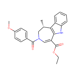 CCOC(=O)C1=CN(C(=O)c2ccc(OC)cc2)C[C@H](C)c2c1[nH]c1ccccc21 ZINC000034450936