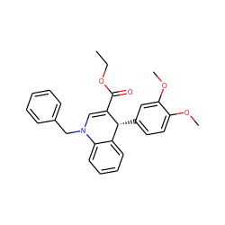 CCOC(=O)C1=CN(Cc2ccccc2)c2ccccc2[C@H]1c1ccc(OC)c(OC)c1 ZINC000473107474