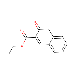 CCOC(=O)C1=Cc2ccccc2CC1=O ZINC000000163780