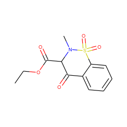 CCOC(=O)C1C(=O)c2ccccc2S(=O)(=O)N1C ZINC000100014894