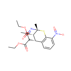 CCOC(=O)C1C(C)=N[C@]2(C)Sc3c(cccc3[N+](=O)[O-])[C@H]1[C@@H]2C(=O)OCC ZINC000100665511