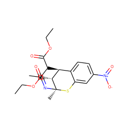 CCOC(=O)C1C(C)=N[C@]2(C)Sc3cc([N+](=O)[O-])ccc3[C@H]1[C@H]2C(=O)OCC ZINC000100665546