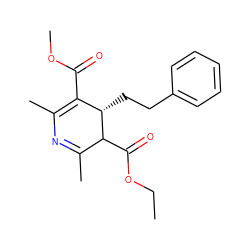 CCOC(=O)C1C(C)=NC(C)=C(C(=O)OC)[C@@H]1CCc1ccccc1 ZINC000026745101