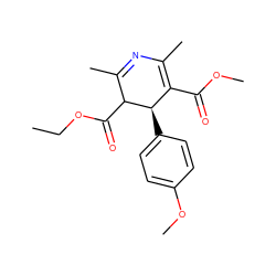 CCOC(=O)C1C(C)=NC(C)=C(C(=O)OC)[C@H]1c1ccc(OC)cc1 ZINC000000406589