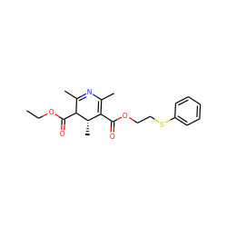 CCOC(=O)C1C(C)=NC(C)=C(C(=O)OCCSc2ccccc2)[C@@H]1C ZINC000026816145