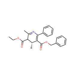 CCOC(=O)C1C(C)=NC(c2ccccc2)=C(C(=O)OCc2ccccc2)[C@@H]1C ZINC000027523828