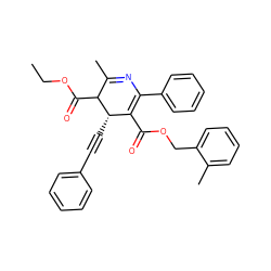 CCOC(=O)C1C(C)=NC(c2ccccc2)=C(C(=O)OCc2ccccc2C)[C@@H]1C#Cc1ccccc1 ZINC000026577987