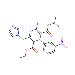 CCOC(=O)C1C(Cn2ccnc2)=NC(C)=C(C(=O)OC(C)C)[C@@H]1c1cccc([N+](=O)[O-])c1 ZINC000027723818